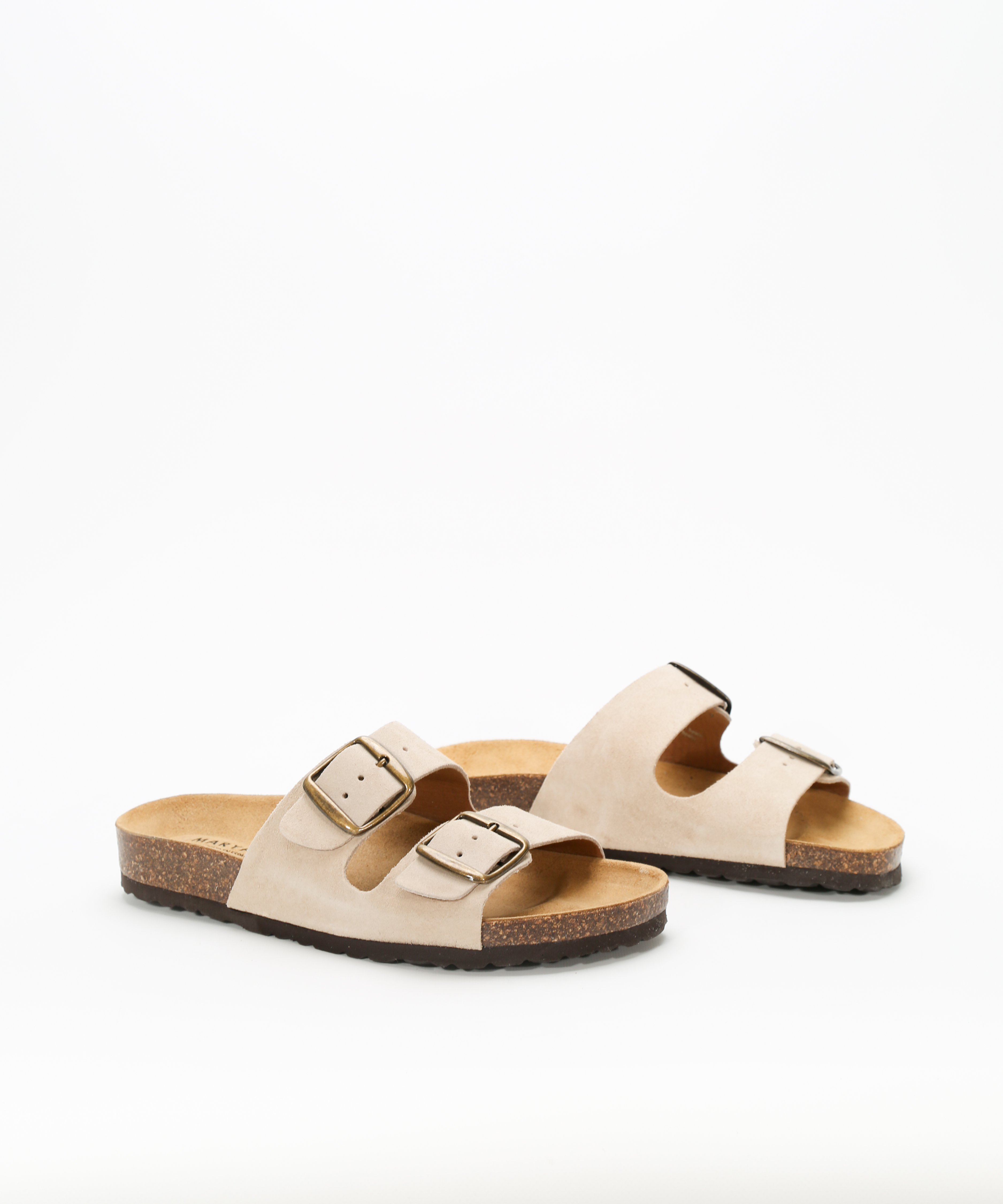 Sandalias de piel planas con hebillas  image number null